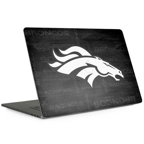 NFL Denver Broncos Black & White MacBook Skins