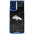 NFL Denver Broncos Black & White Moto G Play 4G (2024) Clear Case