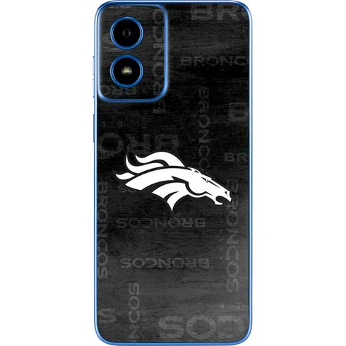 NFL Denver Broncos Black & White Moto G Play 4G (2024) Skin