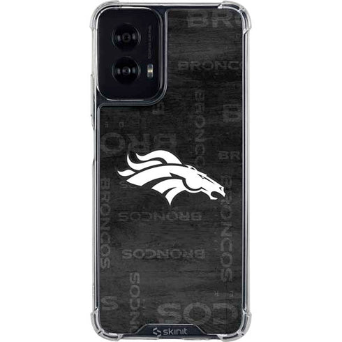NFL Denver Broncos Black & White Moto G Power 5G (2024) Clear Case