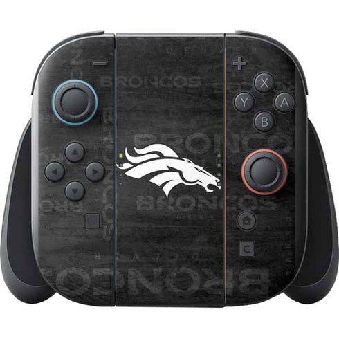 NFL Denver Broncos Black & White Nintendo Switch 2 (2025) with Joy-Con Skin