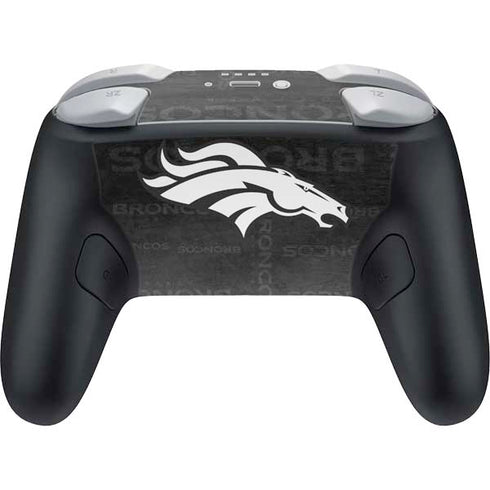 NFL Denver Broncos Black & White Nintendo Switch 2 (2025) Pro Controller Skin