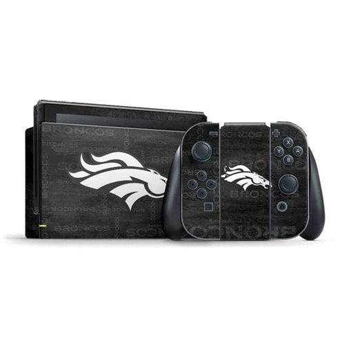NFL Denver Broncos Black & White Nintendo Skins