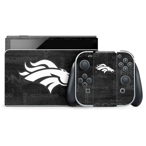 NFL Denver Broncos Black & White Nintendo Skins