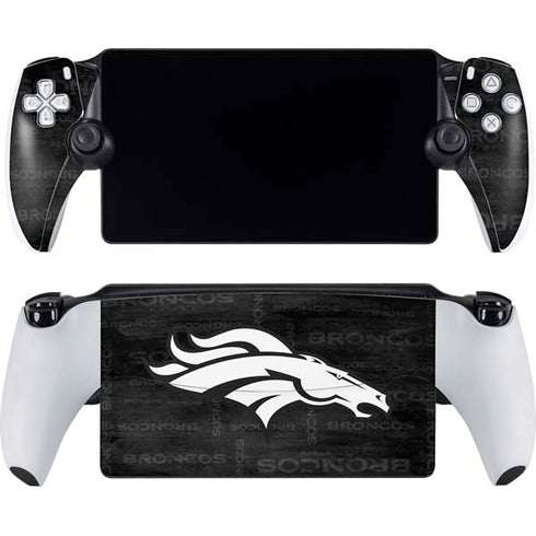 NFL Denver Broncos Black & White PlayStation Portal Remote Player Skin