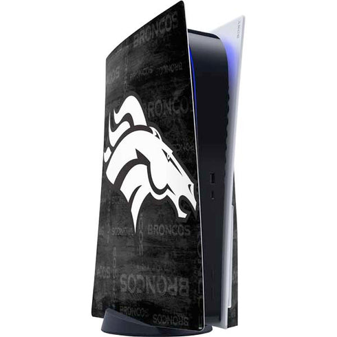 NFL Denver Broncos Black & White PlayStation PS5 Skins