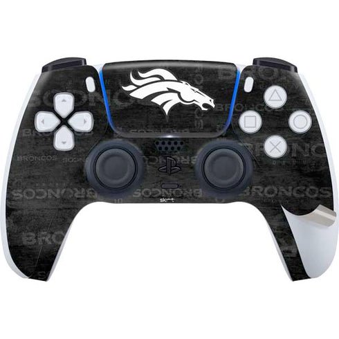 NFL Denver Broncos Black & White PS5 Pro Bundle Skin