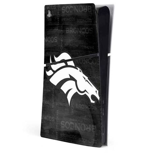 NFL Denver Broncos Black & White PlayStation PS5 Skins