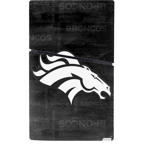 NFL Denver Broncos Black & White PS5 Slim Digital Edition Console Skin
