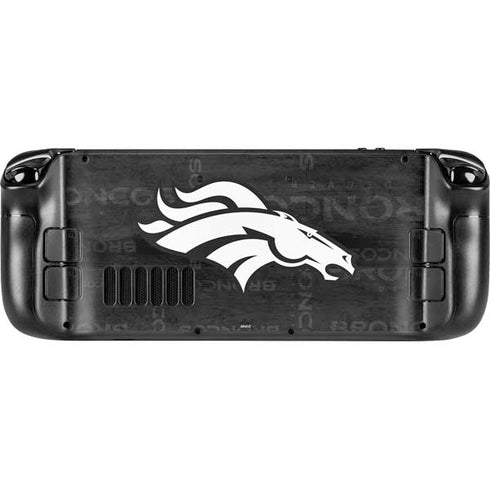 NFL Denver Broncos Black & White Steam Deck Handheld Gaming Computer OLED Skin