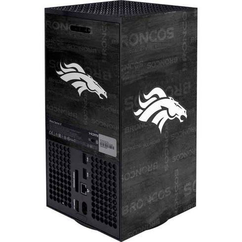 NFL Denver Broncos Black & White Xbox Series X Bundle Skin