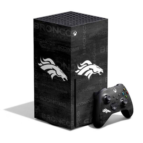 NFL Denver Broncos Black & White Xbox Series X Skins