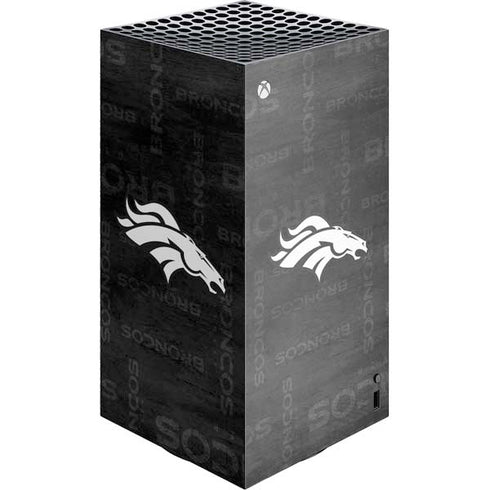 NFL Denver Broncos Black & White XBox Series X Digital Edition Console Skin