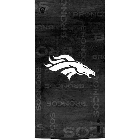 NFL Denver Broncos Black & White XBox Series X Digital Edition Console Skin