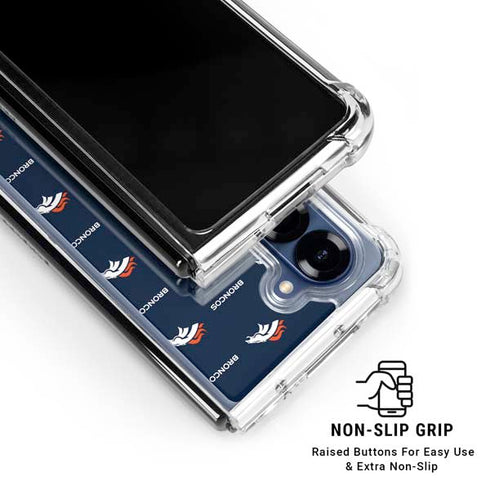 NFL Denver Broncos Blitz Series Galaxy Z Fold6 Clear Case