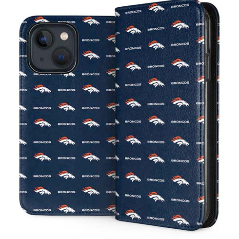 NFL Denver Broncos Blitz Series iPhone 15 Folio Case