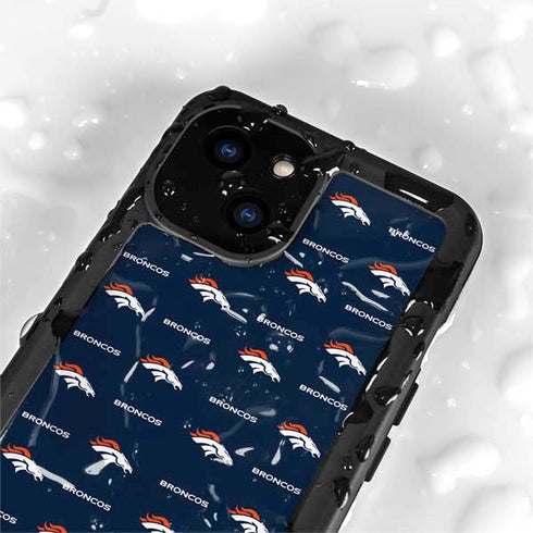 NFL Denver Broncos Blitz Series iPhone 15 Plus Waterproof Case