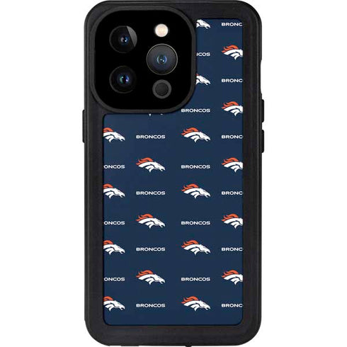 NFL Denver Broncos Blitz Series iPhone 15 Pro Waterproof Case
