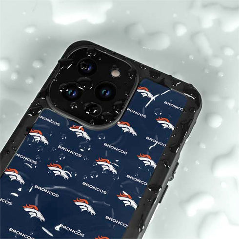 NFL Denver Broncos Blitz Series iPhone 15 Pro Waterproof Case