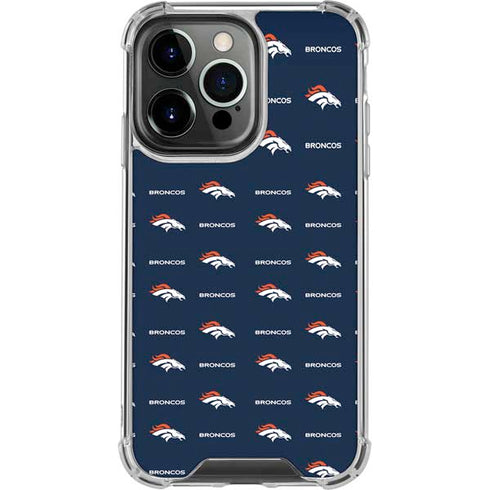 NFL Denver Broncos Blitz Series iPhone 16 Pro Clear Case