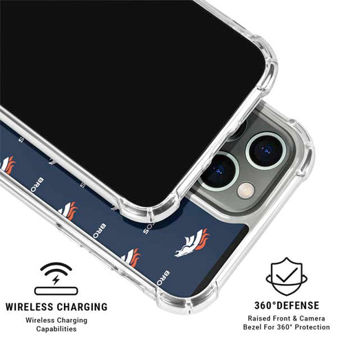 NFL Denver Broncos Blitz Series iPhone 16 Pro Clear Case