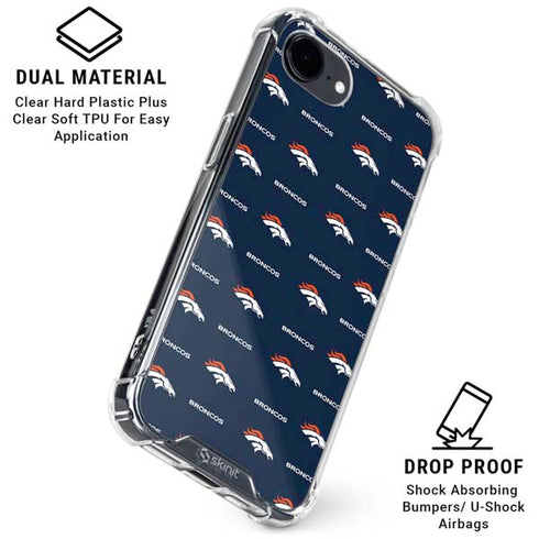 NFL Denver Broncos Blitz Series iPhone 16e Clear Case