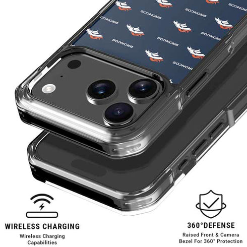 NFL Denver Broncos Blitz Series iPhone 18 Pro Clear Case
