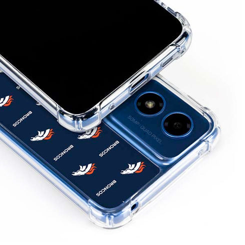 NFL Denver Broncos Blitz Series Moto G 5G (2024) Clear Case