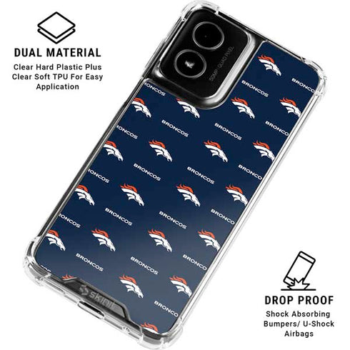 NFL Denver Broncos Blitz Series Moto G Power 5G (2024) Clear Case