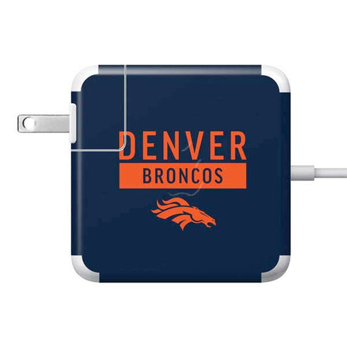NFL Denver Broncos Blue Performance Series 85W Power Adapter (15 and 17 inch MacBook Pro Charger) Skin
