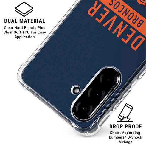 NFL Denver Broncos Blue Performance Series Galaxy A36 5G Clear Case