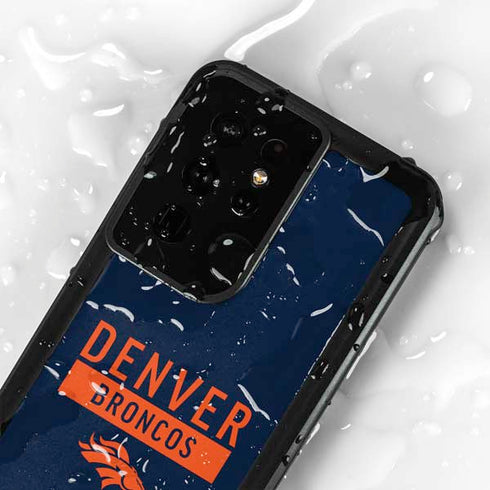 NFL Denver Broncos Blue Performance Series Galaxy S24 Ultra Waterproof Case