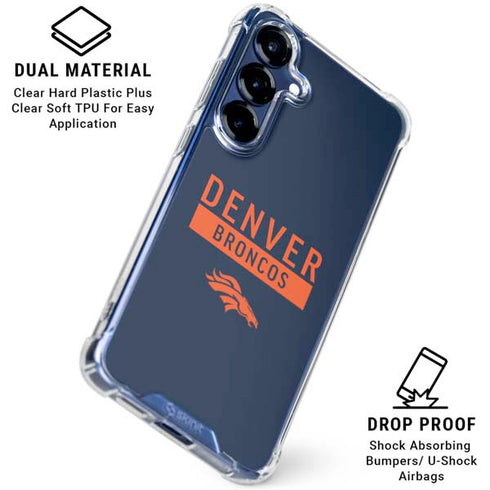 NFL Denver Broncos Blue Performance Series Galaxy S25 Clear Case