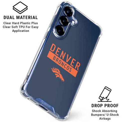 NFL Denver Broncos Blue Performance Series Galaxy S25 Plus Clear Case
