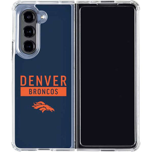 NFL Denver Broncos Blue Performance Series Galaxy Z Fold5 5G Clear Case