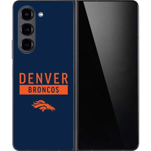 NFL Denver Broncos Blue Performance Series Galaxy Z Fold5 5G Skin