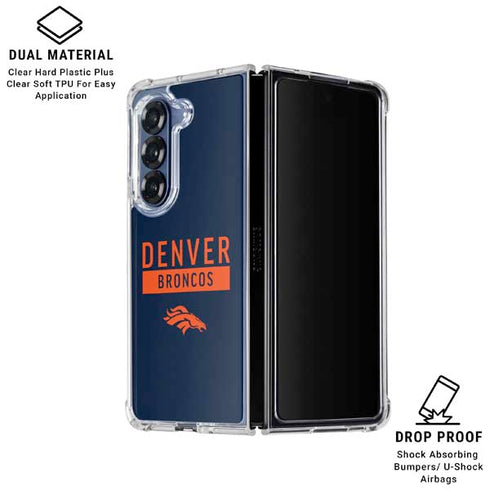 NFL Denver Broncos Blue Performance Series Galaxy Z Fold6 Clear Case