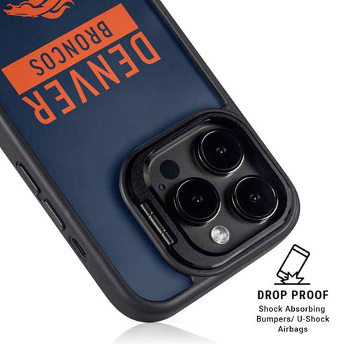 NFL Denver Broncos Blue Performance Series iPhone 13 Pro Max Kickstand Case