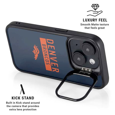 NFL Denver Broncos Blue Performance Series iPhone 14 Plus Kickstand Case