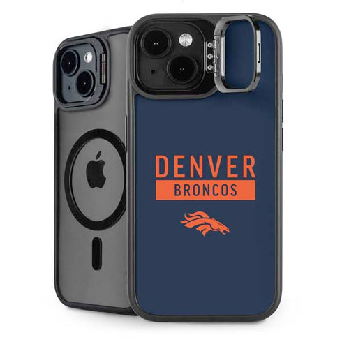 NFL Denver Broncos Blue Performance Series iPhone 15 Plus Kickstand Case