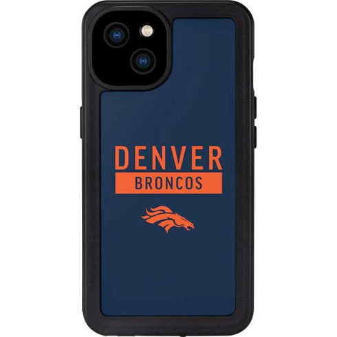 NFL Denver Broncos Blue Performance Series iPhone 15 Plus Waterproof Case