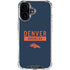 NFL Denver Broncos Blue Performance Series iPhone 16 Plus Clear Case