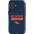 NFL Denver Broncos Blue Performance Series iPhone 16 Plus Impact Case
