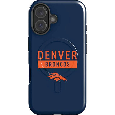 NFL Denver Broncos Blue Performance Series iPhone 16 Plus Magsafe Impact Case