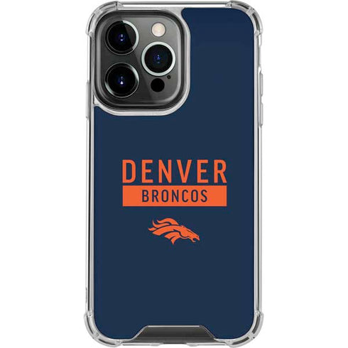NFL Denver Broncos Blue Performance Series iPhone 16 Pro Max Clear Case