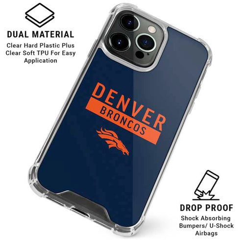 NFL Denver Broncos Blue Performance Series iPhone 16 Pro Max Clear Case
