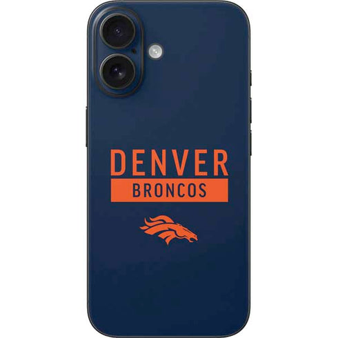 NFL Denver Broncos Blue Performance Series iPhone 16 Skin