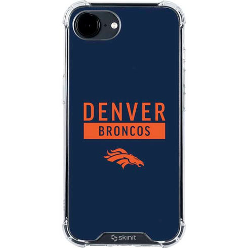 NFL Denver Broncos Blue Performance Series iPhone 16e Clear Case