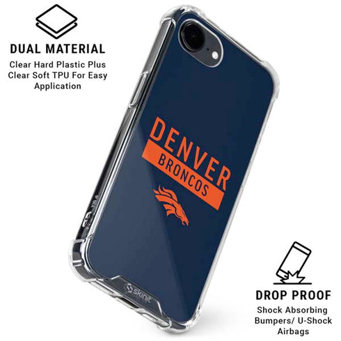 NFL Denver Broncos Blue Performance Series iPhone 16e Clear Case