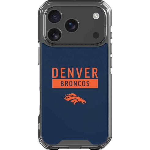 NFL Denver Broncos Blue Performance Series iPhone 18 Pro Clear Case